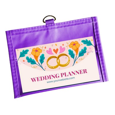 1D Ring Attachable Badge Wallet